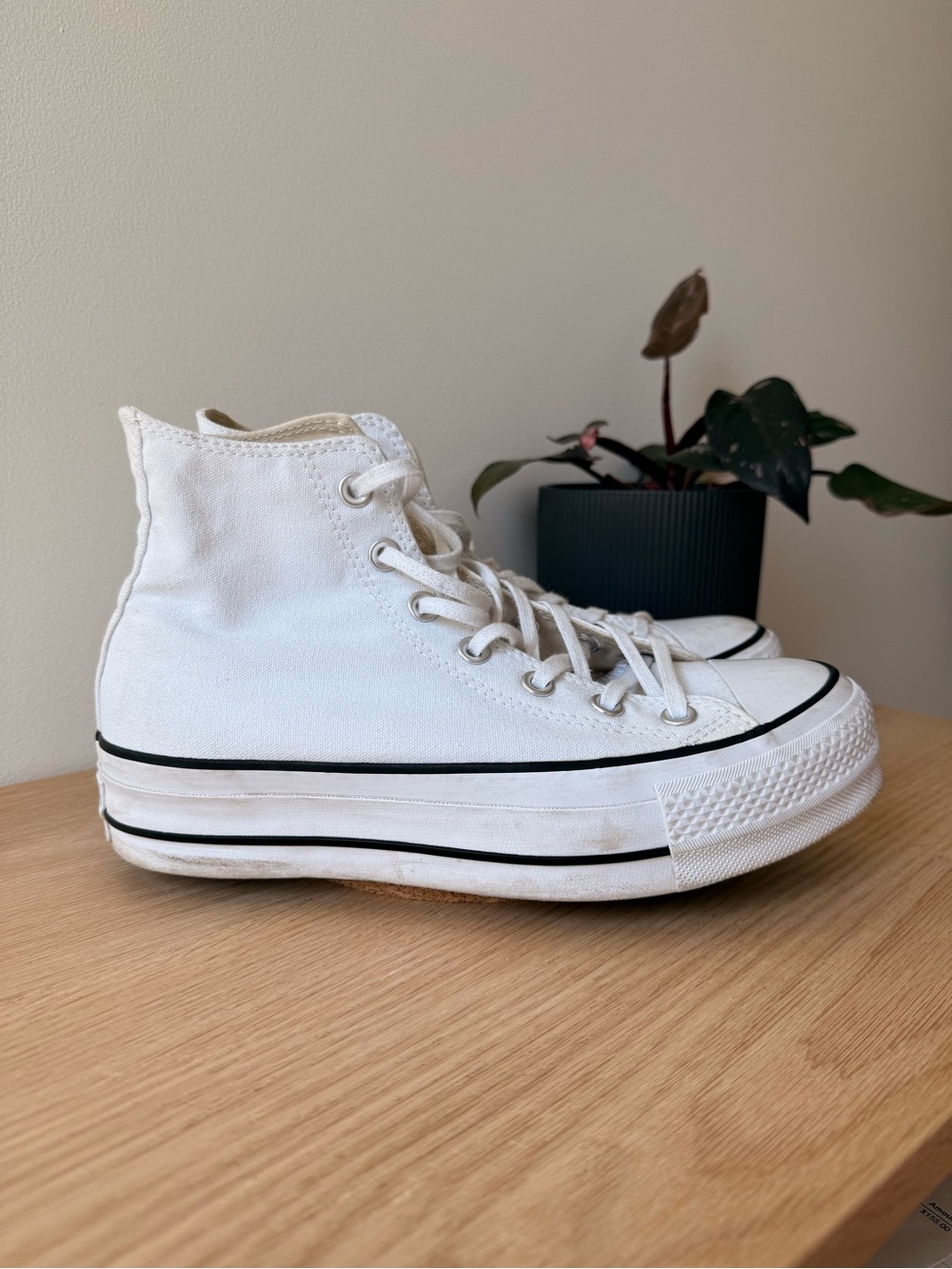 Converse Platform White High-Tops - Picture 3 of 8